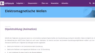 Unterrichtsbaustein: Dipolstrahlung (Animation)