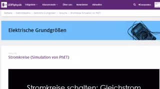 Simulation: Stromkreise (Simulation von PhET)