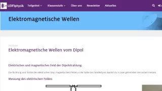 Unterrichtsbaustein: Elektromagnetische Wellen vom Dipol