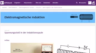 Unterrichtsbaustein: Spannungsstoß in der Induktionsspule