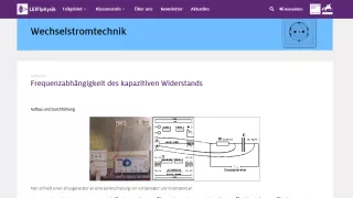 Unterrichtsbaustein: Frequenzabhängigkeit des kapazitiven Widerstands