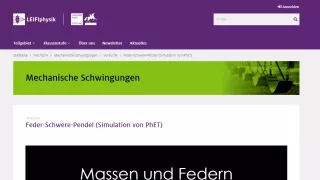 Simulation: Feder-Schwere-Pendel (Simulation von PhET)