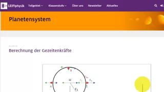 Unterrichtsbaustein: Berechnung der Gezeitenkräfte