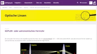 Unterrichtsbaustein: KEPLER- oder astronomisches Fernrohr