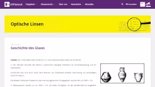 Unterrichtsbaustein: Geschichte des Glases