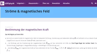 Unterrichtsbaustein: Bestimmung der magnetischen Kraft