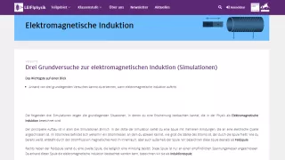 Simulation: Drei Grundversuche zur elektromagnetischen Induktion (Simulationen)