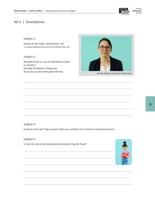 Arbeitsblatt zum Video "Smartphone"