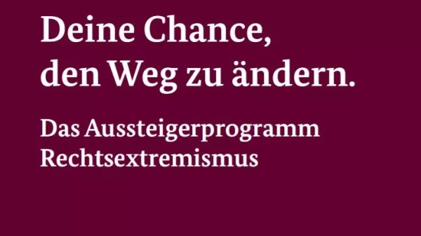 Text: Aussteigerprogramm Rechtsextremismus