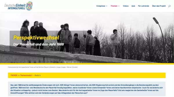 Unterrichtsbaustein: Der Mauerfall und das Jahr 1989