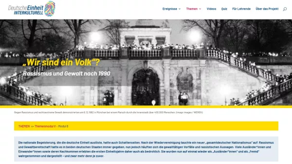 Unterrichtsbaustein: Rassismus und Gewalt nach 1990