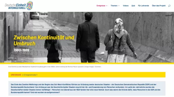 Unterrichtsbaustein: Zwischen Kontinuität und Umbruch 1980-1989