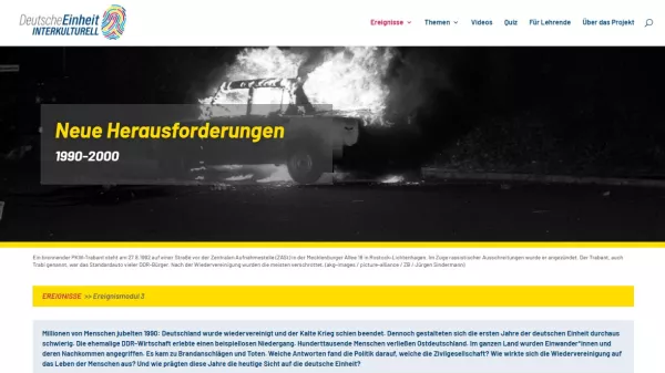 Unterrichtsbaustein: Neue Herausforderungen 1990-2000