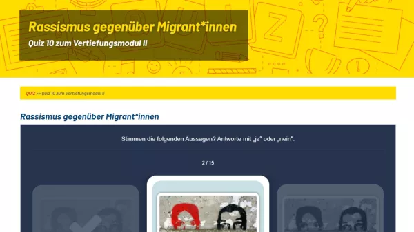 Unterrichtsbaustein: Quiz: Rassismus gegenüber Migrant*innen