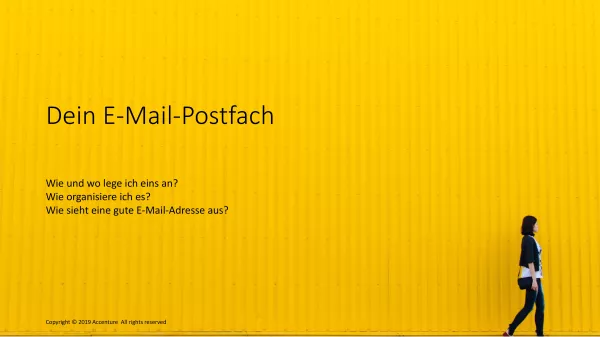 Unterrichtsbaustein: Wie lege ich eine E-Mail-Adresse an?