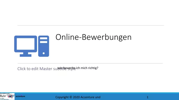 Unterrichtsbaustein: Online Bewerbung