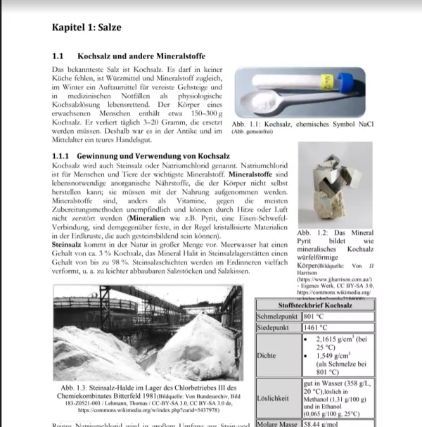 Unterrichtsbaustein: Chemie im Distanzunterricht, Band 3: Salze, Säuren, Laugen
