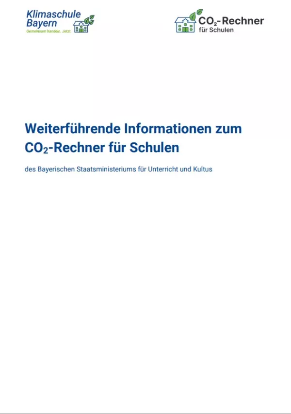Handbuch: Weiterführende Informationen zum CO2-Rechner für Schulen