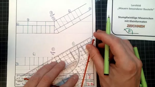 Video: Spitzwinklige Mauerecken zeichnen