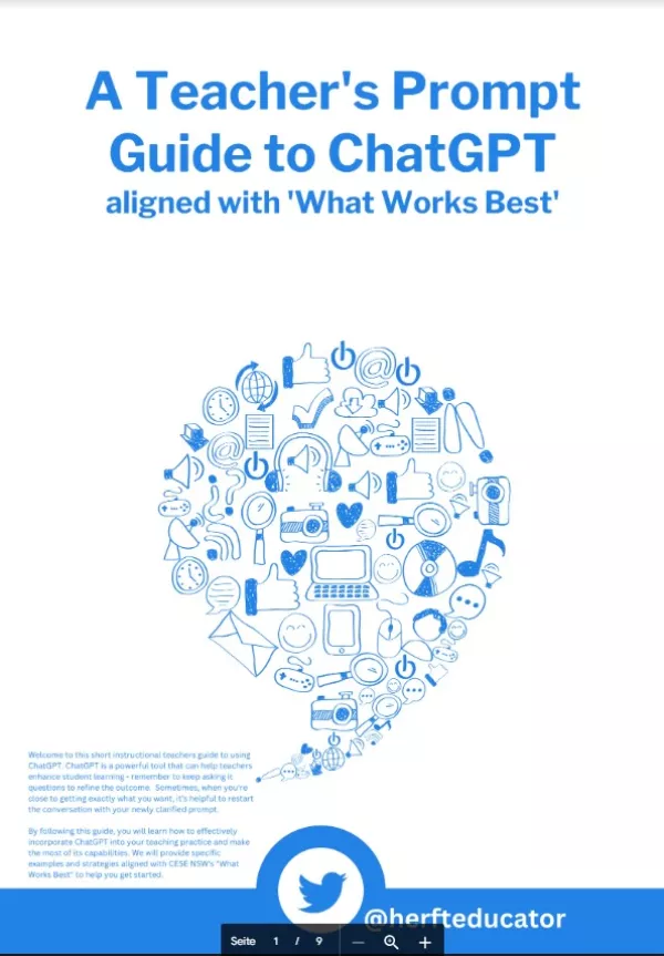 Handbuch: A Teacher's Prompt Guide to ChatGPT