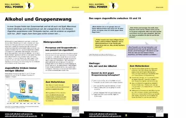 Arbeitsblatt: Arbeitsblatt: Alkohol und Gruppenzwang