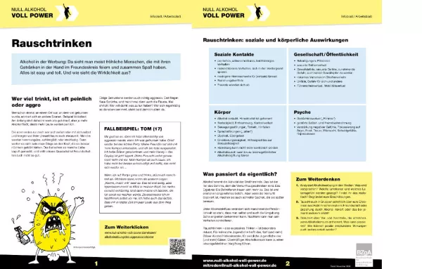 Arbeitsblatt: Arbeitsblatt: Rauschtrinken