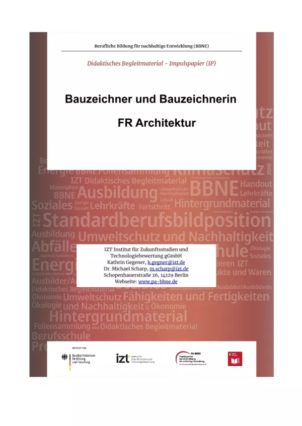 Unterrichtsbaustein: BBNE für Bauzeichner/innen - Architektur - Impulspapier