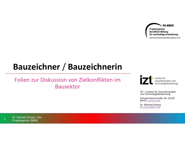 Unterrichtsbaustein: BBNE für Bauzeichner/innen - Foliensammlung