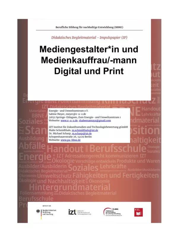 Unterrichtsbaustein: BBNE für Medienkaufleute - Digital und Print - Impulspapier