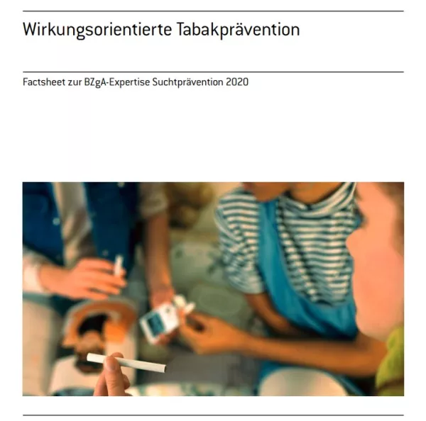 Broschuere: Wirkungsorientierte Tabakprävention