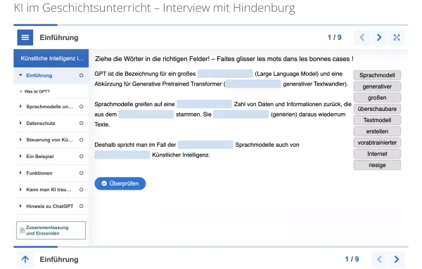 Interaktion: KI im Geschichtsunterricht – Interview mit Hindenburg