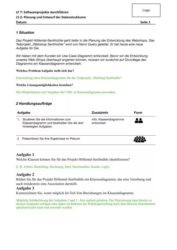 Arbeitsblatt: Planung und Entwurf der Datenstrukturen (Lösung)