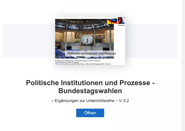 Interaktion: Politische Institutionen und Prozesse – Bundestagswahlen – H5P