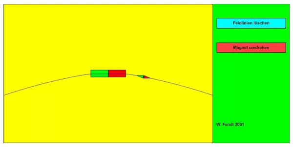 Interaktion: Magnetfeld eines Stabmagneten