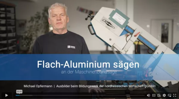 Video: Flach-Aluminium sägen an der Maschinenbandsäge