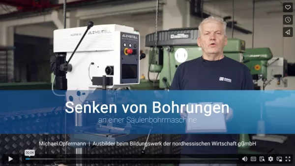 Video: Senken von Bohrungen an einer Säulenbohrmaschine