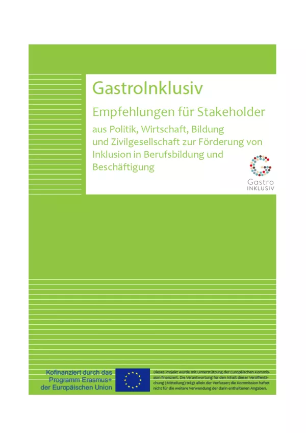 Unterrichtsplanung: Gastro Inklusiv Empfehlungen für Stakeholder zur Förderung von Inklusion