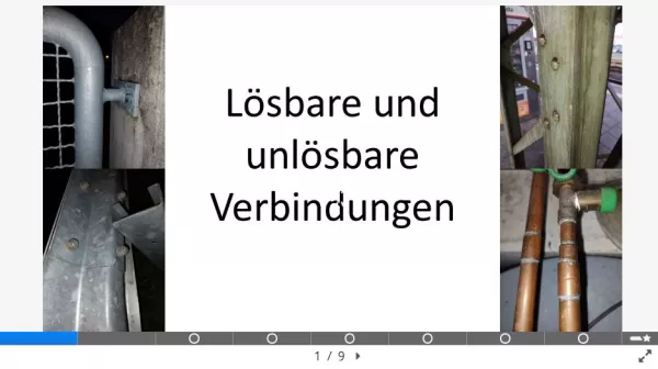 Bild: Lösbare und unlösbare Verbindungen (H5P Interactive Presentation)