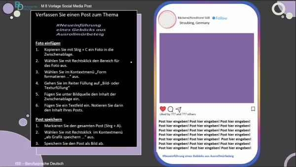 Presentation: Leitfaden zur Erstellung eines Social Media Posts