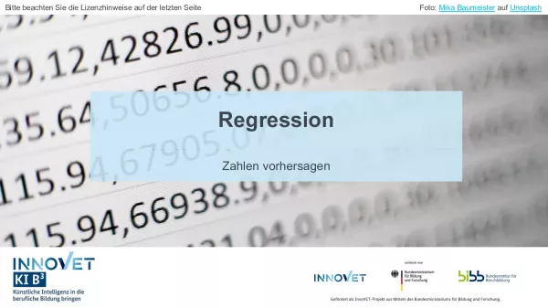 Presentation: A1-1 Regression – Zahlen vorhersagen. Folien zum Video