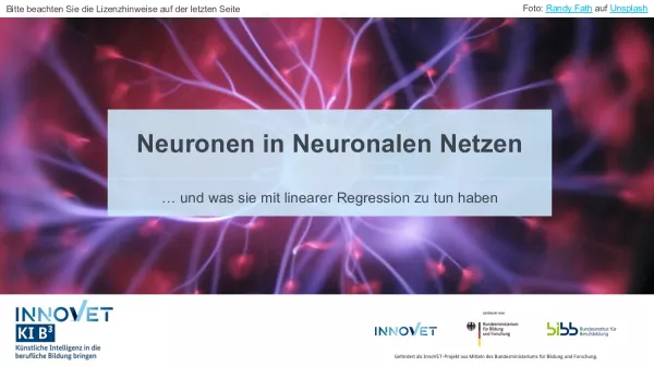 Video: C7-1 Neuronen in Neuronalen Netzen - und was sie mit linearer Regression zu tun haben (Video)