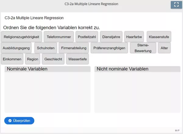 Lernspiel: C3-2 Drag and Drop: Nominale Variablen (Quiz zum Video)