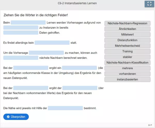 Lernspiel: C6-2 Drag the Words: Zusammenfassung (Quiz zum Video)