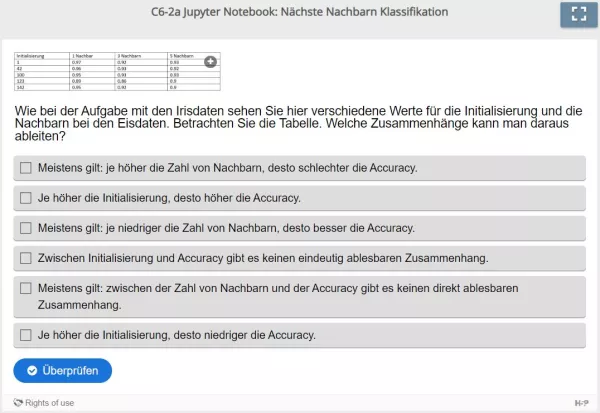 Lernspiel: C6-2 Multiple Choice: Veränderung der Accuracy auf den Eisdaten (Zusammenfassung) - erstes Jupyter Notebook (Quiz)