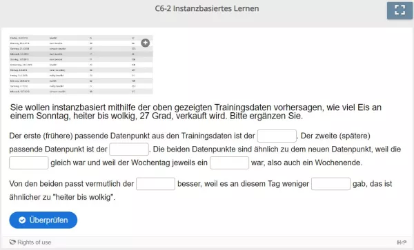 Lernspiel: C6-2 Fill in the Blanks: Vorhersage von Verkäufen (Quiz zum Video)