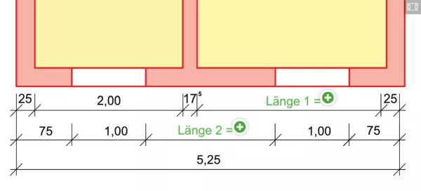 Interaktion: Baurichtmaß Übung 2