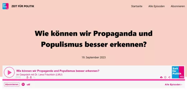 Audio: Podcast: Wie können wir Propaganda und Populismus besser erkennen?