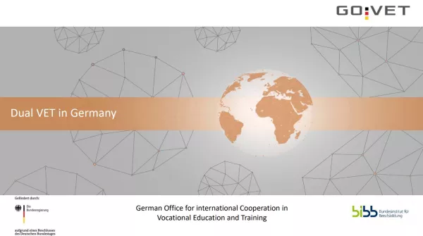 Presentation: Presentation on dual vocational training in Germany (English, PPTX)