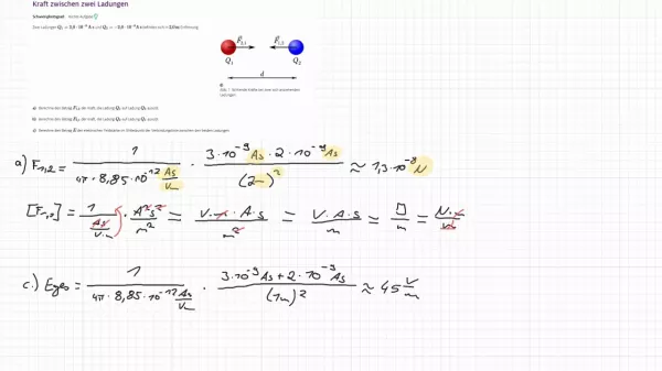 Video: Aufgabe | Kraft zwischen zwei Ladungen Einheitenrechnung
