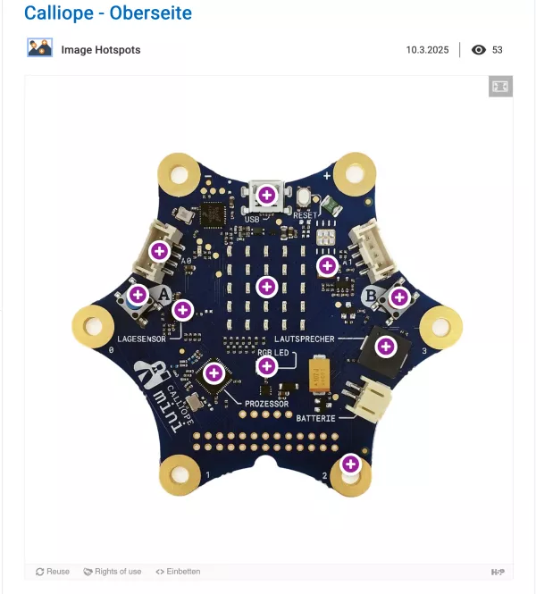 Unterrichtsbaustein: Calliope Mini - Oberseite - Interaktive Lerneinheit